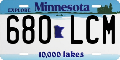 MN license plate 680LCM
