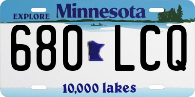MN license plate 680LCQ