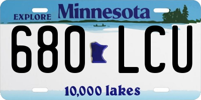 MN license plate 680LCU