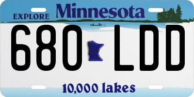 MN license plate 680LDD