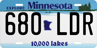 MN license plate 680LDR