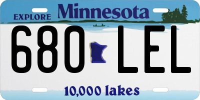 MN license plate 680LEL