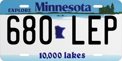 MN license plate 680LEP