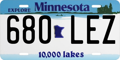 MN license plate 680LEZ