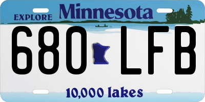 MN license plate 680LFB