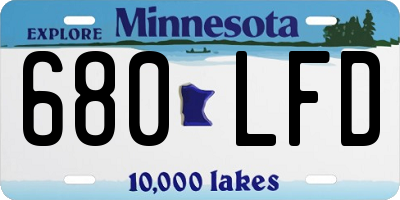 MN license plate 680LFD