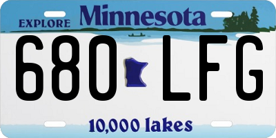 MN license plate 680LFG