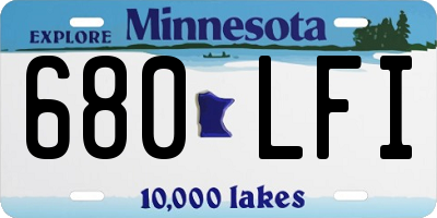 MN license plate 680LFI