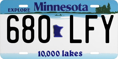 MN license plate 680LFY