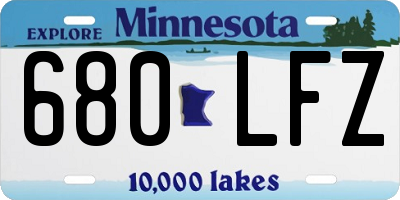 MN license plate 680LFZ