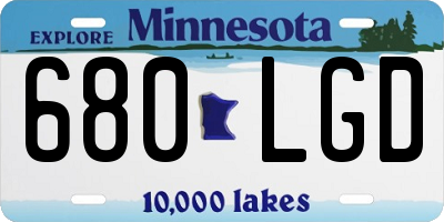 MN license plate 680LGD
