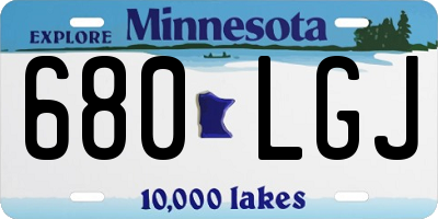 MN license plate 680LGJ