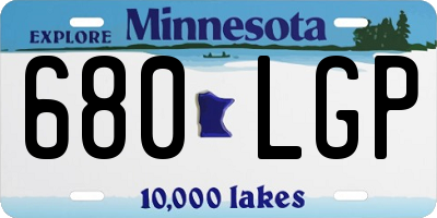 MN license plate 680LGP