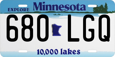 MN license plate 680LGQ