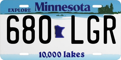 MN license plate 680LGR