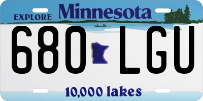 MN license plate 680LGU