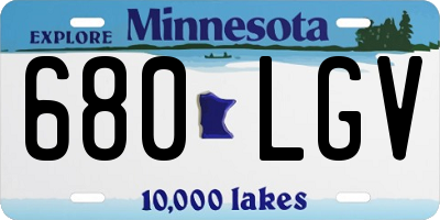 MN license plate 680LGV