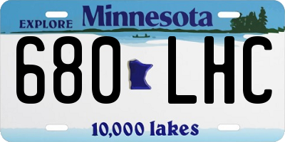 MN license plate 680LHC