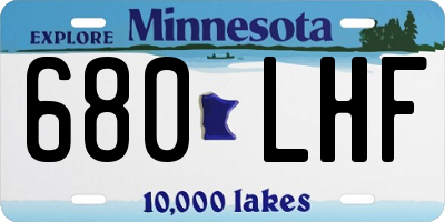 MN license plate 680LHF