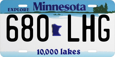 MN license plate 680LHG