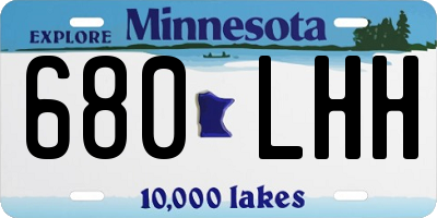 MN license plate 680LHH