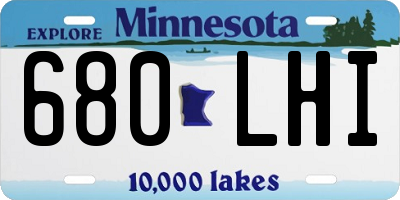 MN license plate 680LHI