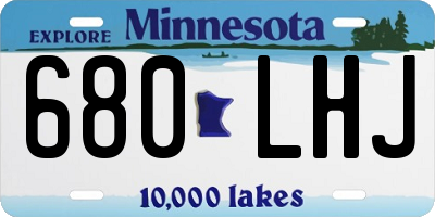 MN license plate 680LHJ