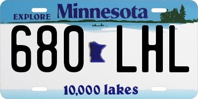 MN license plate 680LHL