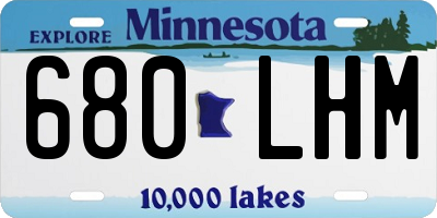 MN license plate 680LHM