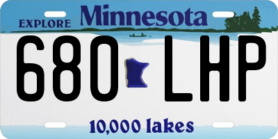 MN license plate 680LHP