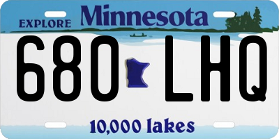 MN license plate 680LHQ