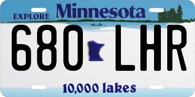 MN license plate 680LHR