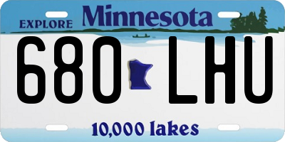 MN license plate 680LHU