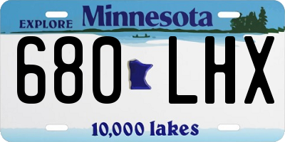 MN license plate 680LHX