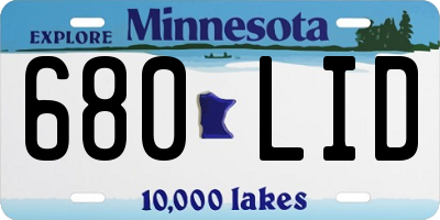 MN license plate 680LID
