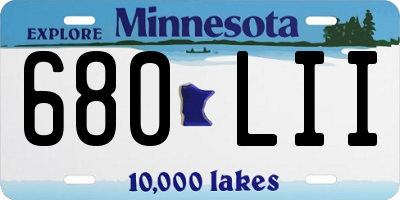 MN license plate 680LII