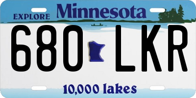 MN license plate 680LKR