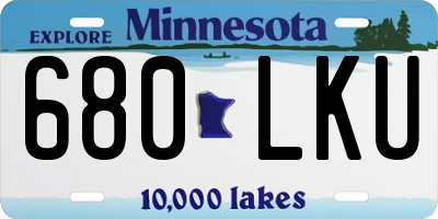 MN license plate 680LKU