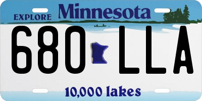 MN license plate 680LLA