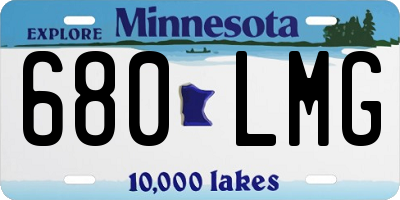 MN license plate 680LMG