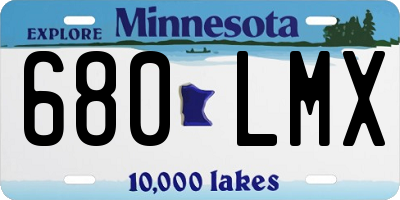MN license plate 680LMX