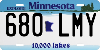 MN license plate 680LMY