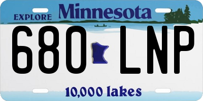 MN license plate 680LNP