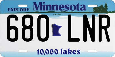 MN license plate 680LNR