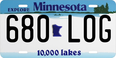 MN license plate 680LOG