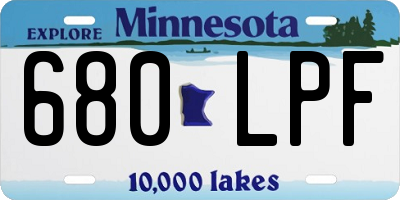 MN license plate 680LPF