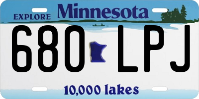 MN license plate 680LPJ