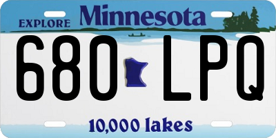 MN license plate 680LPQ