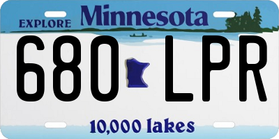MN license plate 680LPR