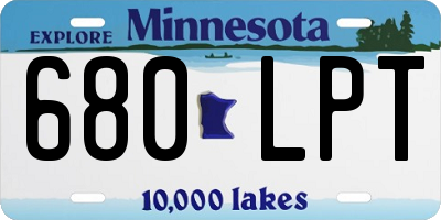 MN license plate 680LPT